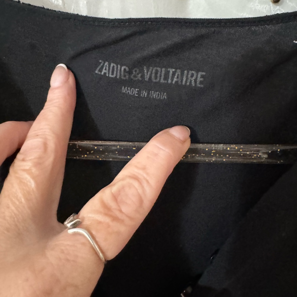 NWT ZADIG & VOLTAIRE Tunisien Front Camo Embellished Skull Tee - Picture 6 of 10